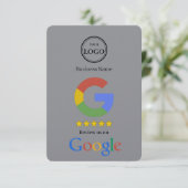 Google-Bewertung mit QR-Code-Link-Geschäftskarte Begleitkarte (Stehend Vorderseite)