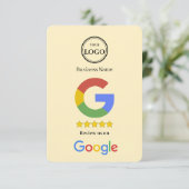 Google-Bewertung mit QR-Code-Link-Geschäftskarte Begleitkarte (Stehend Vorderseite)