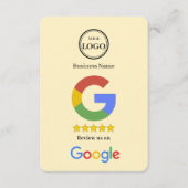 Google-Bewertung mit QR-Code-Link-Geschäftskarte Begleitkarte (Vorderseite)