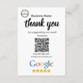 Google-Bewertung mit QR-Code-Link-Geschäftskarte Begleitkarte (Rückseite)