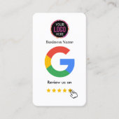 Google-Bewertung mit QR-Code-Link Visitenkarte (Vorderseite)