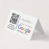 Google-Bewertung mit QR-Code-Link  Visitenkarten (Vorderseite)