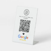 Google-Bewertung mit QR-Code Modern Minimalistisch Sockelschild (Vorderseite)