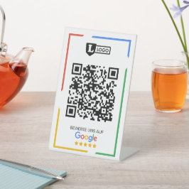 Google Bewertung mit QR-Code  Sockelschild
