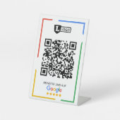 Google Bewertung mit QR-Code Sockelschild (Vorderseite)