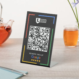 Google Bewertung mit QR-Code Sockelschild