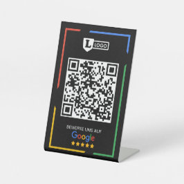 Google Bewertung mit QR-Code  Sockelschild