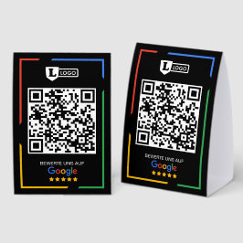 Google Bewertung mit QR-Code Tischaufsteller