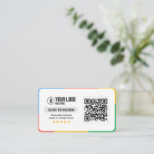 Google-Bewertung von Kunden QR Code Business Revie Visitenkarte (Stehend Vorderseite)