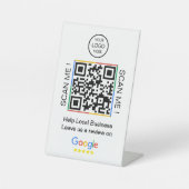 Google-Bewertungen | Business Feedback QR Code Ped Sockelschild (Vorderseite)