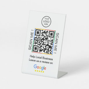 Google-Bewertungen   Business Feedback QR Code Ped Sockelschild
