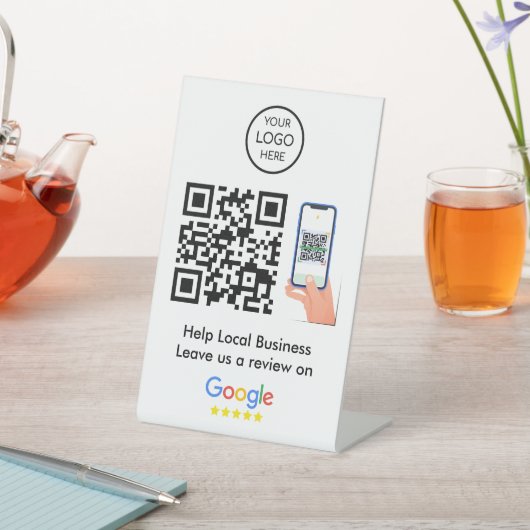 Google-Bewertungen | Business Feedback QR Code Sockelschild (In SItu)