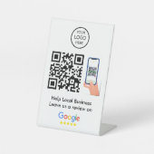 Google-Bewertungen | Business Feedback QR Code Sockelschild (Vorderseite)