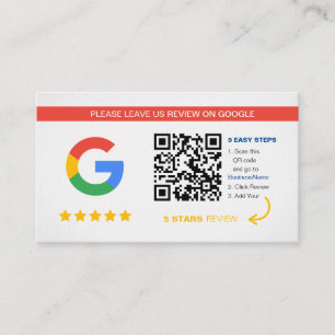 Google-Bewertungen Business QR Code Vielen Dank Visitenkarte
