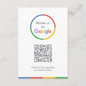 Google-Bewertungen | Business Review Link QR Code Begleitkarte (Vorderseite)