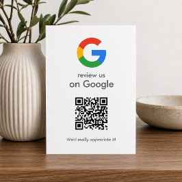 Google-Bewertungen | Business Review Link QR Code Begleitkarte