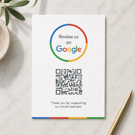 Google-Bewertungen | Business Review Link QR Code Begleitkarte