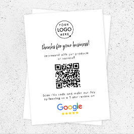 Google-Bewertungen | Business Review Link QR Code Begleitkarte