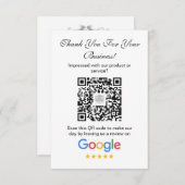 Google-Bewertungen | Business Review Link QR Code Begleitkarte (Vorne/Hinten)