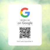 Google-Bewertungen | Business Review Link QR Code Fensteraufkleber (Blatt 3)