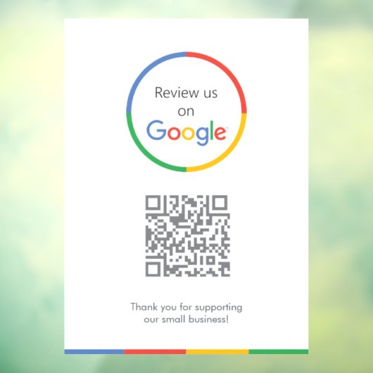 Google-Bewertungen | Business Review Link QR Code Fensteraufkleber (Blatt 3)