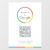 Google-Bewertungen | Business Review Link QR Code Fensteraufkleber (Blatt)