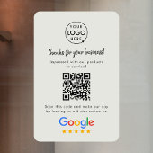 Google-Bewertungen | Business Review Link QR Code Fensteraufkleber