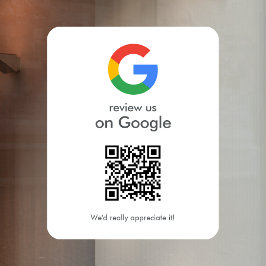Google-Bewertungen | Business Review Link QR Code Fensteraufkleber