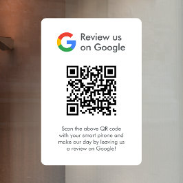 Google-Bewertungen | Business Review Link QR Code Fensteraufkleber