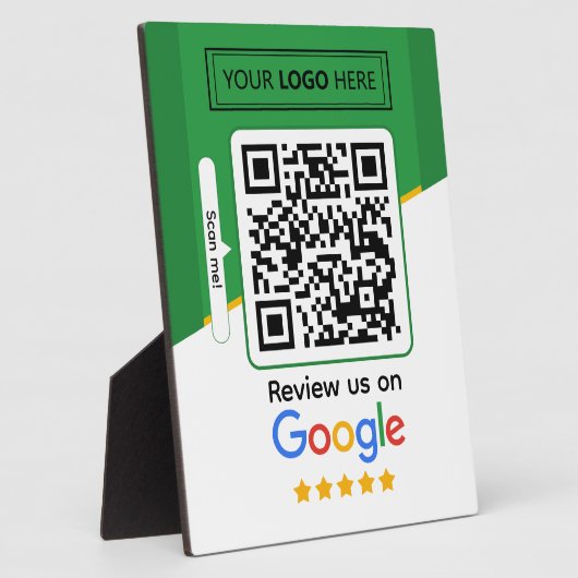 Google-Bewertungen | Business Review Link QR Code Fotoplatte (Seite)