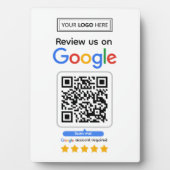 Google-Bewertungen | Business Review Link QR Code Fotoplatte (Vorderseite)