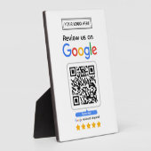 Google-Bewertungen | Business Review Link QR Code Fotoplatte (Seite)