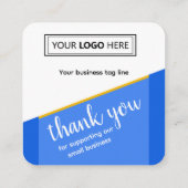 Google-Bewertungen | Business Review Link QR Code Quadratische Visitenkarte (Rückseite)