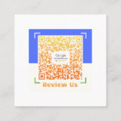 Google-Bewertungen | Business Review Link QR Code  Quadratische Visitenkarte (Rückseite)