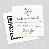 Google-Bewertungen | Business Review Link QR Code Quadratische Visitenkarte
