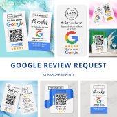 Google-Bewertungen | Business Review Link QR Code Quadratische Visitenkarte