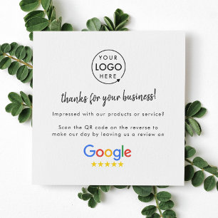 Google-Bewertungen   Business Review Link QR Code Quadratische Visitenkarte