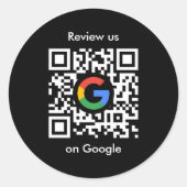 Google-Bewertungen | Business Review Link QR Code Runder Aufkleber (Vorderseite)