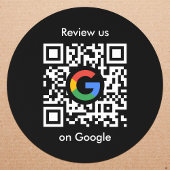 Google-Bewertungen | Business Review Link QR Code Runder Aufkleber