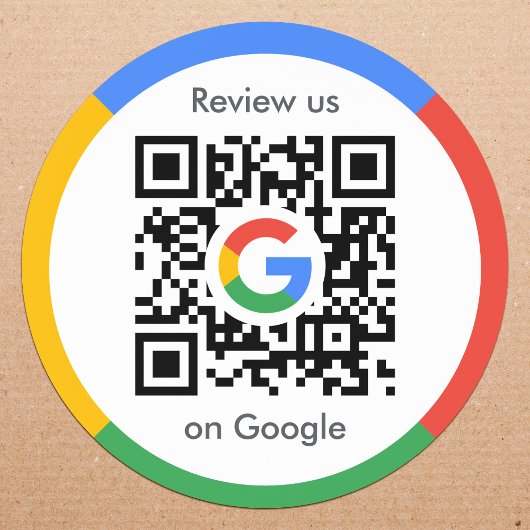 Google-Bewertungen | Business Review Link QR Code Runder Aufkleber
