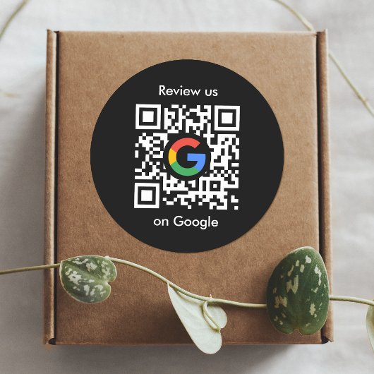 Google-Bewertungen | Business Review Link QR Code Runder Aufkleber