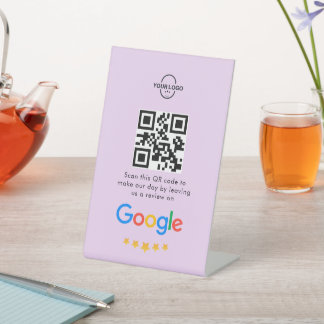 Google-Bewertungen | Business Review Link QR Code Sockelschild