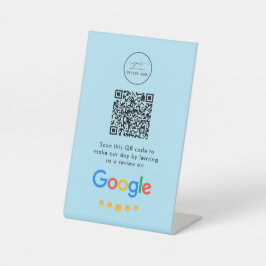 Google-Bewertungen | Business Review Link QR Code  Sockelschild