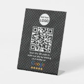 Google-Bewertungen | Business Review Link QR Code Sockelschild (Vorderseite)