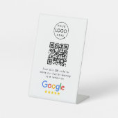 Google-Bewertungen | Business Review Link QR Code Sockelschild (Vorderseite)