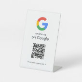 Google-Bewertungen | Business Review Link QR Code Sockelschild (Vorderseite)