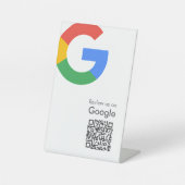 Google-Bewertungen | Business Review Link QR Code Sockelschild (Vorderseite)