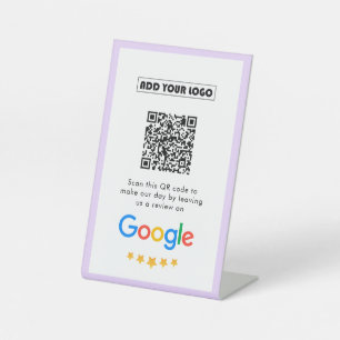 Google-Bewertungen   Business Review Link QR Code Sockelschild