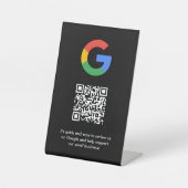 Google-Bewertungen | Business Review Link QR Code Sockelschild (Vorderseite)