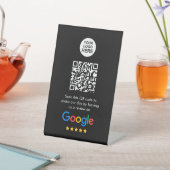 Google-Bewertungen | Business Review Link QR Code  Sockelschild (In SItu)